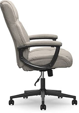 Serta Connor Executive Office Chair, Ergonomic Computer Chair with Layered Body Pillows, Contoured Lumbar, Adjustable Seat, Microfiber Fabric, Gray Serta