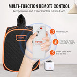 VEVOR Portable Personal Steam Sauna Spa Tent with 2L 1000 Watt Steam Generator, Includes Foldable Chair, Home Therapeutic Sauna Blanket for Detox Relaxation, Time & Temperature Remote Control, Black VEVOR