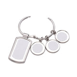 Sublimation Blank Keychain Transfer Keychain Picture Frame Keychain Metal Keyrings Memorial Gifts for Family Lover WoodArtSupply