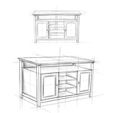 SIMPLIHOME Amherst SOLID WOOD Universal TV Media Stand, 54 inch Wide Living Room Entertainment Center, Storage Cabinet and Shelves, for Flat Screen SIMPLIHOME