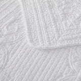 Brandream White Quilts Twin Size Cotton Bedspread Matelasse Bedding Coverlet Set 2-Piece Daybed Single Bed Spreads Brandream