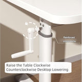RJYYYDS Manual Crank Standing Desk, Height Adjustable Computer Sit-Stand Study Hand Lifting Writing Table for Bedroom, Living Room, Office, Studio, Gaming Room,Natural-31.5 * 23.6in RJYYYDS