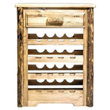 Log Furniture - Wine Cabinet Montana Woodworks