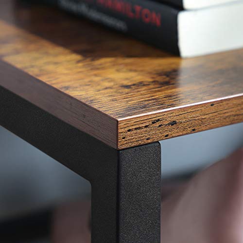 VASAGLE 4 Tier Shoe Rack, Shoe Organizer for Closet, Entryway, 16-20 Pairs of Shoes, Large Shoe Rack Organizer with 3 Metal Mesh Shelves, 11.8 x 39.4 x 28.3 Inches, Rustic Brown and Black ULBS14BX VASAGLE