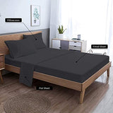 EaseHome Full Size Sheets - Extra Soft Full Sheets with 18-inch Deep Pocket, Premium Bedding Collection - Extra Soft Breathable Wrinkle Fade Stain Resistant Hypoallergenic - 4 Piece (Full, Black) EaseHome