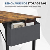 DUMOS 32 Inch Office Small Computer Desk Modern Simple Style Writing Study Work Table for Home Bedroom - Wood Brown DUMOS