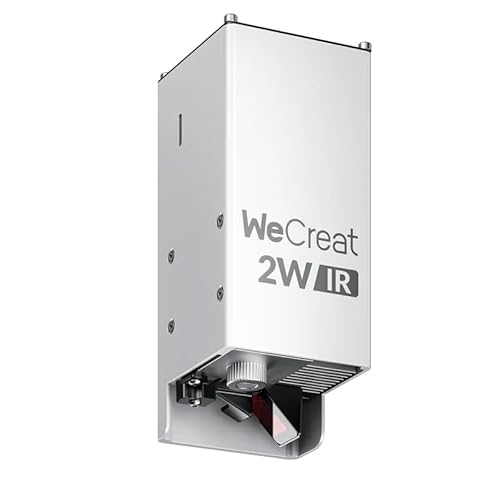WECREAT 2W Infrared Laser Module for Vision Pro 45W Engraver | High-Precision Metal Engraving for Jewelry, Stainless Steel & Titanium | 0.03mm Spot Size, Easy-Swap Design, Class 4 Safety Certified WECREAT