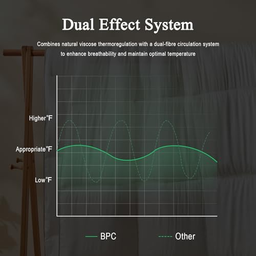 BPC 100% Rayon Derived from Bamboo Silk Blend Comforter Full/Queen Size, Ultra-Soft ClimaSilk™ Down-Alternative Duvet Insert for All Seasons with Corner Tabs, Medium Warmth, White, 82x86 Inches BPC