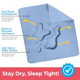 Utopia Bedding Washable Underpads 34" x 36" (Pack of 4), Waterproof Reusable Heavy Absorbency Incontinence Bed Pads for Adults, Kids, Elderly and Pets, Bedwetting Pads for Sofa and Couch (Blue) Utopia Bedding
