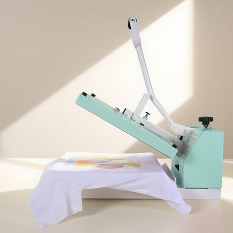 BetterSub 15x15 Heat Press Machine for T-Shirts, Industrial Sublimation & Heat Transfer – Digital LCD Control, Teflon Coated Surface, Clamshell Design, Safe Durable (Teal) BetterSub
