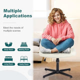 OLIXIS Criss Cross Legged Chairs Armless No Wheels Wide Seat Height Adjustable Swivel Padded PU Leather Home Office Desk Seating for Bedroom, Student, Study Room OLIXIS