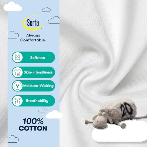 Serta European Down Comforter King Size All Season, 100% Cotton, 600 Fill Power Extra Fluffy, Made in USA, White Down Duvet Insert, Lightweight Medium Warmth, Hotel Style, 106"x 90" White Serta
