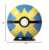 Ravensburger 3D Puzzle 11580 - Puzzle Ball Pokémon Pokéballs - Flottball - [EN] Quick Ball - for Large and Small Pokémon Fans from 6 Years Ravensburger
