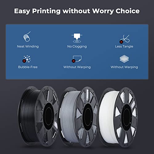 Creality 3D Printer Filament 1.75mm, Ender PLA Filament No-Tangling Smooth Printing Without Clogging No Warping, Fit Most FDM 3D Printers, 1kg Spool, Dimensional Accuracy +/- 0.02mm, White - WoodArtSupply