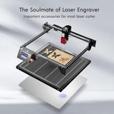 Longer RAY5 20W Laser Engraver with Air Pump and 17.3"x 17.3" Honeycomb Working Table, DIY Laser Engraver for Wood and Metal, Paper, Acrylic, Glass, Leather Longer