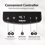 Agilestic 48 Inch Electric Standing Desk with Drawers, Adjustable Desk with Storage Shelf, Stand Up Home Office Computer Table, Splice Board, White Agilestic