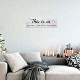 Jetec This is Us Wooden Wall Sign Family Wall Plaques Inspiration Wood Sign Farmhouse Entryway Sign Rustic Wall Plaques Art with Quotes for Living Room Bedroom Christmas Decorations(Antique White) Jetec