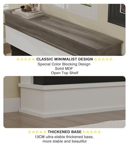 Maxhonor 3-Sided View Electric Fireplace Insert - Minimalist Mantel - 12 Color Flame Effect - 1500/750 Watt Heater - Remote Control - Log & Crystals(60",White) Maxhonor