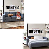 Sleeper Sofa Sheet, Trifold Mattress, Queen Size Sofa Bed Sheet 59" x 72" x 6", Fits 6" Futon Bed, Percale Cotton/Poly Blend, for 6 inch Mattress, Made in The USA BARGOOSE HOME TEXTILES, INC.