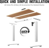 Veken 47.2 Inch Electric Standing Desk, Height Adjustable Sit Stand Up, Wood Desktop, Work Home Office Computer PC Desks, Gaming Writing Study Bedroom Rising Table, Nature Veken