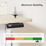 Marsail 48x24 Electric Standing Desk - Adjustable Height Computer Desk with Memory Presets, Storage Bag & Cable Management for Home Office & Gaming Workstations Marsail
