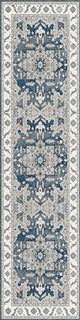 Yanlaza Boho Rug Runners 2x8,Narrow Long Hallway Runners,Kitchen Carpet Non Slip Washable,Rubber Backed Area Rugs for entryway Indoor Bedroom Bedside Farmhouse Laundry Bathroom (Blue, 2'x8') Yanlaza