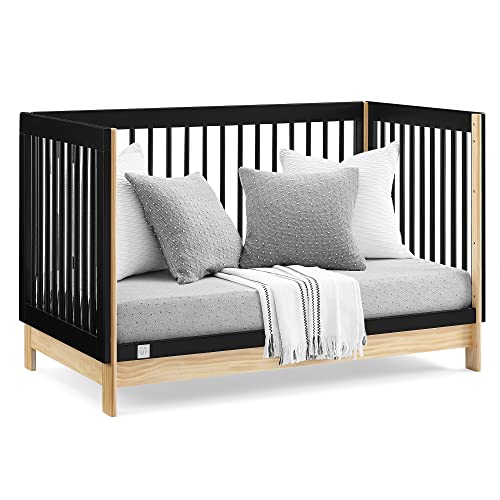 GAP babyGap Tate 4-in-1 Convertible Crib - Greenguard Gold Certified, Ebony/Natural - WoodArtSupply