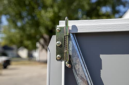 Arrow YS47-A Compact Galvanized Steel Storage Shed with Pent Roof, 4' x 7' - WoodArtSupply