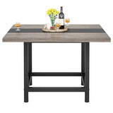 Tribesigns Square Dining Table for 4 People, Farmhouse 39.4"x 39.4"x29.5 “ inches Wooden Kitchen Table, Farmhouse 2 Person Dinning Table for Dinning Room &Small Space Tribesigns
