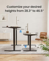 FEZIBO 55×32 inch L Shaped Electric Corner Standing Desk, 4 Memory Height Settings,Home Office & Computer Height Adjustable Table, Ergonomic Sit and Stand Up Workstation with Splice Board,Black Top FEZIBO