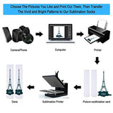 Geyoga 15 Pairs Blank White Sublimation Socks Polyester Printable Knee Athletic Socks Full Sublimation Sock Bulk For Adult Mens Womens Unisex DIY Geyoga