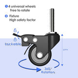Metal Storage Cabinet with Wheels, 73"H Garage Storage Cabinet with 4 Adjustable Shelves and Locking Doors, Industrial Storage Cabinet for Garage Home Office Utility Room (Black)-Required Assembly Reemoon