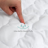 Crib Mattress Protector Sheets Fitted Waterproof Crib Mattress Pad Cover, Noiseless & Machine Wash 100% Absorbent Crib/Toddler Mattress Protector Sheet Quilted, White, 52" x 28" Biloban