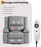 Garvee Power Lift Recliner Chair - Heat and Massage, PU Leather Electric Lift Recliner for Elderly & Mobility Impaired，Reclining Sofa with Side Pocket for Living Room