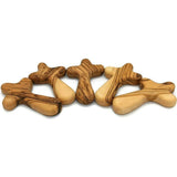 KOMI 4" Olive Wood Healing Comfort Hand Cross With Pouch - Wooden Holding Pocket Prayer Cross - Perfect Baptism or First Communion Gift Christian Gifts KOMI