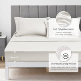 Love's cabin Twin Comforter Set Off White, 5 Pieces Twin Bed in a Bag, All Season Bedding Sets with 1 Comforter, 1 Flat Sheet, 1 Fitted Sheet, 1 Pillowcase and 1 Pillow Sham Love's cabin