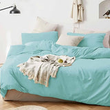 KimLuxz Turquoise Comforter Queen Size, 3 Piece Soft Teal Modern Bedding Set, Lightweight Aqua All Season Microfiber Down Alternative Bed Comforter with 2 Pillow Shams for Women Men KimLuxz