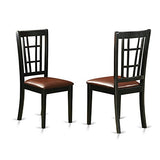 East West Furniture KENI7-BCH-LC 7 Piece Dining Room Furniture Set Consist of an Oval Kitchen Table with Butterfly Leaf and 6 Faux Leather Upholstered Chairs, 42x60 Inch, Black & Cherry East West Furniture