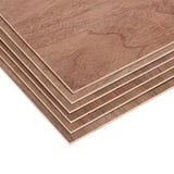 6 Pack 11.8 × 11.8 Inch Walnut Plywood Sheets, 1/8 Inch - 3mm Square Unfinished Wood Craft for Laser Cutting & Engraving, School DIY Projects, Painting, Fretwork, CNC Cutting, and Wood Burning SENENQU