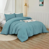 Litanika Grayish Teal Comforter Set Twin/Twin XL Size, 2 Pieces Lightweight Solid Bedding Comforter Set, All Season Fluffy Bed Set (66x90In Comforter & 1 Pillowcase) Litanika