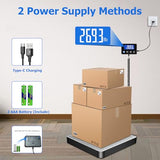 KUAIVO Shipping Scale, 440lb/0.35oz High Accurate Digital Postal Scale with Hold/Tare Function, Shipping Scale for Small Business, Packages, Luggage, Home Use, Battery & Charging Cable Include