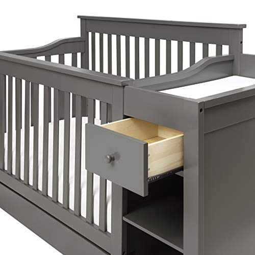 DaVinci Piedmont 4-in-1 Convertible Crib and Changer Combo in Slate DaVinci