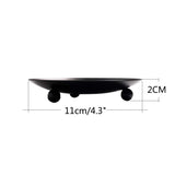 Black Iron Plate Candle Holder, Decorative Iron Pillar Candle Plate, Set of 2, 4.37 inches D x 0.78 inches H, Pedestal Candle Stand for LED & Wax Candles, Incense Cones, Spa, Weddings (2 pcs) SUJUN