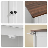 Bealife 32" Buffet Cabinet, Kitchen Island with Storage, Coffee Bar Cabinet with 2 Drawers and Adjustable Shelf, Kitchen Storage Cabinet for Dining Room, Living Room, Entryway (Retro) Bealife