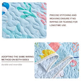 Joyreap 3 Pieces Full/Queen Size Cotton Quilt Set, World of The Sea Theme Ocean Blue Design, Cozy Lightweight Bedding Set Quilt Bedspread Bed Cover for for Kids Boys n Girls- 90x90 inches Joyreap