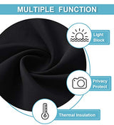 RYB HOME Blackout Thermal Insulated Blind Curtains, Noise Reduce Barrier for Nursery, Portable Curtain for Sliding Glass Door/Storage/Space Room Divider, 7 ft Tall x 8.3 ft Wide, Black, 1 Panel RYB HOME