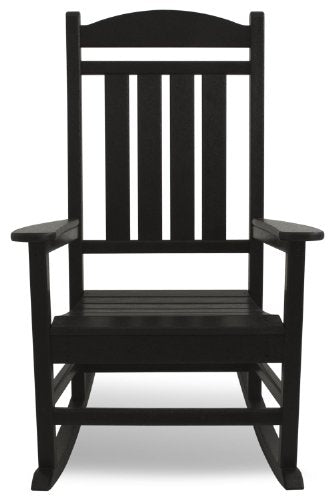 POLYWOOD R100BL Presidential Rocking Chair, Black - WoodArtSupply