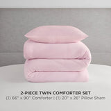 Juicy Couture Marshmallow Pink Velour Twin/Twin XL Comforter Set - 2 Piece Luxury Bedding Ensemble Juicy Couture