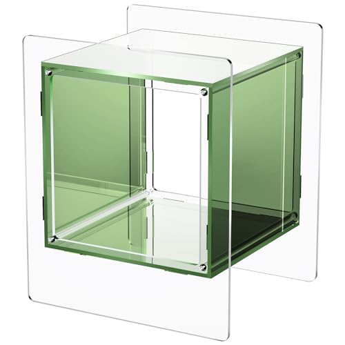 solaround Acrylic Nightstand, Bedside Table for Bedroom, Side Table, Record Player Stand, 18'' x 15.7'' x 21.6'', Green solaround