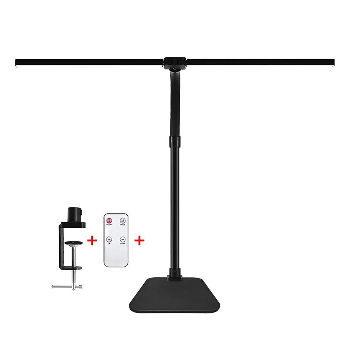 MACASA Double Head LED Desk Lamp with Anti-Glare Cover Computer Desk Lamp for Home Office 24W Brightest Desk Light Office Lamp for Workbench Drafting Architect with Clamp and Base MACASA